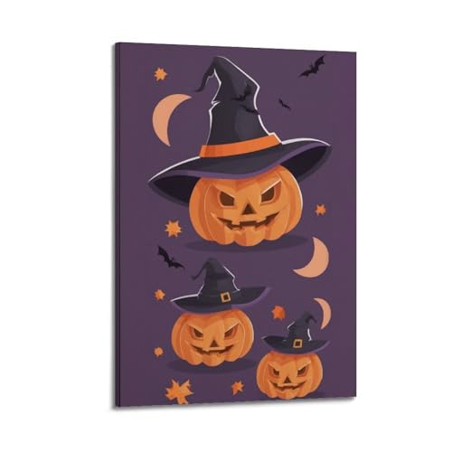 Citrouille lanterne poster Halloween pour transformer un mur de chambre sans effort