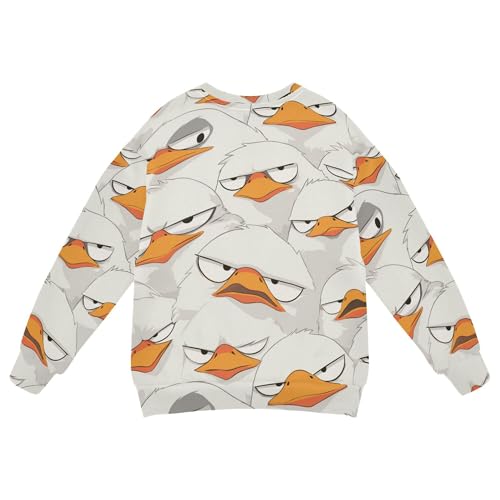 JUNZAN Cartoon Albatross White Little Boys Sweatshirt Hoodie Fleece Outerwear for Kids Party 4T2