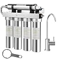 Fachioo TSA 5-Stage Under Sink Water Filter System, 2 Years Capacity, NSF/ANSI 42 Certified, Reduces PFAS, PFOA/PFOS, Lead, Chlorine, Odor, Under Counter Water Filter Direct Connect to Kitchen Faucet