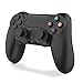 Produktbild Controller für PS4, VINSIC Kabelloser PS4 Controller - Gamepad für PS4/ PS4 Slim/ PS4 Pro/ PC/ Laptop mit Headsetanschluss, Vibrationsmotoren, LED-Anzeige & Anti-Rutsch-Griffen( Schwarz)