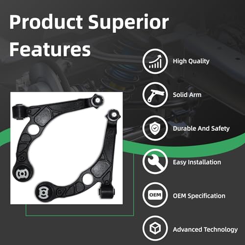 Torsiva 2PCS Front Lower Control Arm W/Ball Joint Fit for Chrysler 200 15-17 2015 2016 2017, Compatible with Dodge Dart 13-16 2013 2014 2015 2016 2017 OE# MS251201 MS251202 by Torsiva - Used condition - Image 3