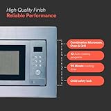 Cookology IMOG25LSS Integrated Built-in Microwave & Grill in Stainless Steel - 25 Litre Capacity - 900W - 10 Auto Cooking Presets - Child Lock - Image 6