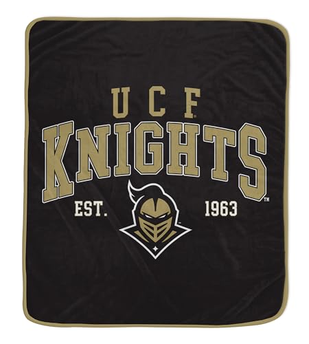 NCAA UCF Knights Vintage Arch Block Ultra Soft Blanket