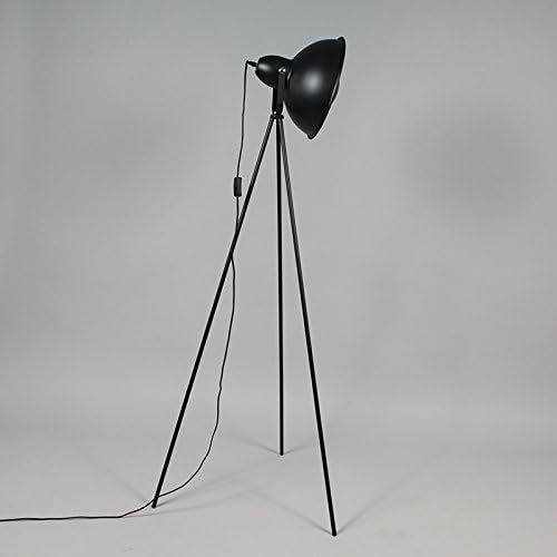 Qazqa QAZQA - Modern Industrieel | Industrie vloerlamp tripod zwart met goud - Magna Basic 25 | Woonkamer | Slaapkamer - Staal Rond |Langwerpig - E27 Geschikt voor LED - Max. 1 x 40 Watt photo 3