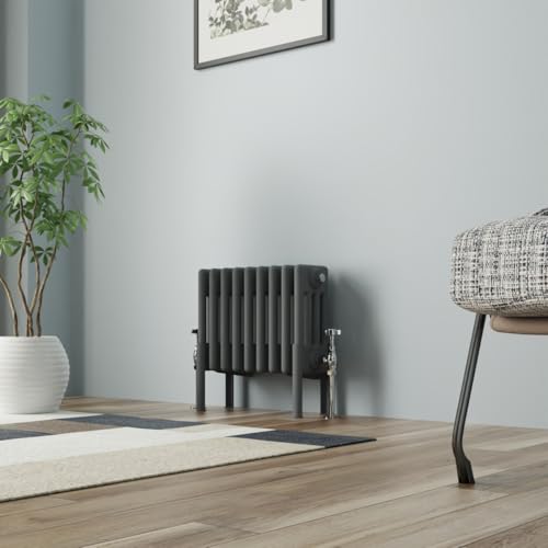 NRG Radiatore tradizionale in ghisa quattro colonna 300x425mm antracite interior designer bagno radiatori