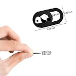 Webcam Cover Slide Cute Pattern Web Camera Cover 0.7mm Thin Fits for Laptop MacBook Pro iMac Air Computer Smartphones Tablets Protect Your Privacy and Security Strong Adhesive (3 Pack-Panda Pattern) - Image 2