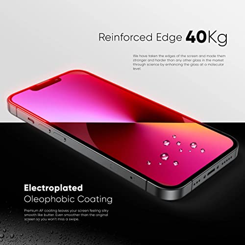 Protector de pantalla para iPhone 14 vidrio templado mate FLOLAB NanoArmour 4