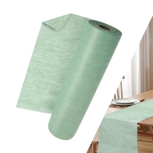 Chemin de Table en Non-tissé, en Vert Sauge (30 cm x 25 m), Nappe décorative pour Anniversaires Mariages et pour Anniversaires Mariages,Noël, Fêtes De...