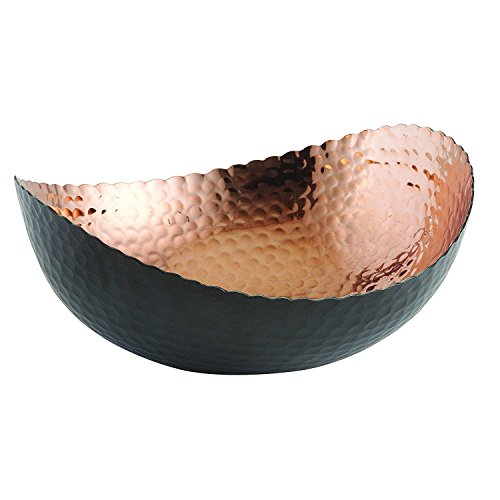 Elegance Eclipse Bowl, 7.25' x 6.5', Black/Copper