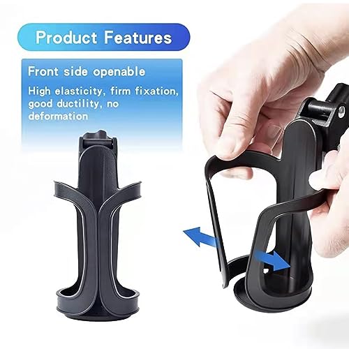 Orco Bike Bottle Holder, Black Bicycle Cup Holder 360 Degrees Rotation Cycling Water Bottle Cages; fit Bicycles, Mountain Bikes, Prams and Wheelchair - Image 7