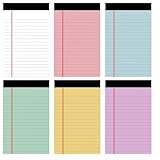 6 Pack 5x8 Inch Legal Pads,Small Notepad,6 Vibrant Colors for Desk Organizing,30 Sheets Per Writing Notepads with Tear-Off Pages,College Ruled Lines,Colored Paper for Office Home School