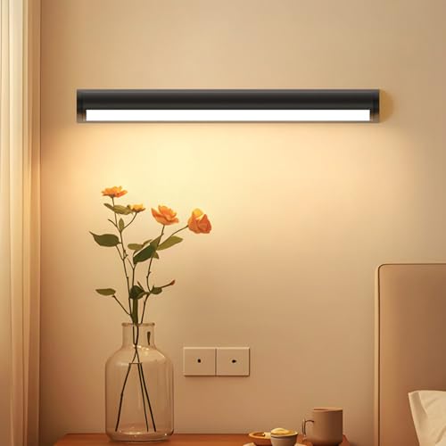 Iluminación moderno de pared LED larga con acabado plateado pulido 6