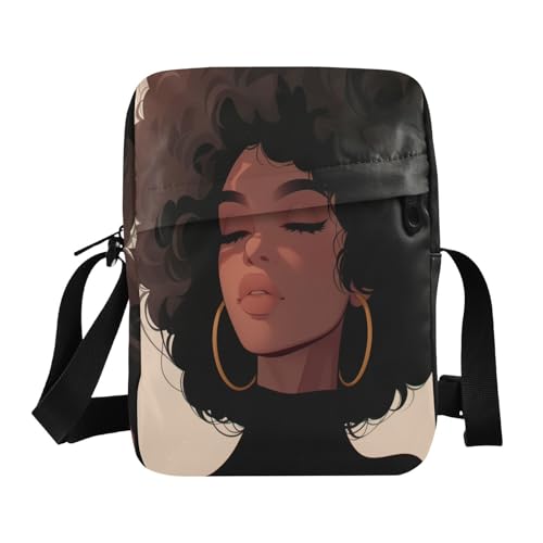 messenger bags mens crossbody bag Shoulder Hand Bag For Woman Adjustable Strap for business business- Sexy African Beauty