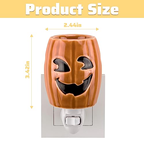 Star Moon Halloween Pluggable Fragrance Warmer Wax Melter For Home/Dorm/Office Decorative Night Light Pleasant Gifts Safe To Use Packaged Together With Two Bulbs-Wicked Witch - Evil Pumpkin Lantern #TOP6