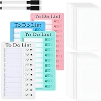 Chore Chart for Kids - 4 Pcs to Do List Checklist Board with 20 Blank Paper 2 Pen, Detachable Reusable Daily Schedule Checklist, 4 Color for Adults Kids Office Home Travel