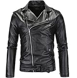 VIELSEITIGKEIT - Das klassische Design macht diese Jacke zu einem Must-Have in jeder Herrengarderobe; Es ist perfekt für den täglichen Gebrauch und das Motorradfahren, Radfahren, Fahren im Freien zwischen den Jahreszeiten oder zum Gebrauch,Ist eine perfekte Übergangsjacke.