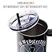 Silver Buffalo The Addams Family Wednesday On Wednesdays We Wear Black Stainless Steel Tumbler with Handle and Straw, Fits in Standard Cup Holder, 40 Ounces