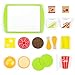 Imagination Generation Fast Food Deluxe Dinner - All American Favorites Wooden Diner Set - Stackable Fake Food with Tray for Pretend Kitchen Play - Toy Groceries, Dishes, & Cooking Accessories
