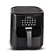 AGARO Elegant Air Fryer, 6.5L, 12 Preset Cooking Modes, 360 Degrees Air Circulation With Variable Temperature Settings, Frying, Grilling, Toasting, Roasting, 1800W, Black.