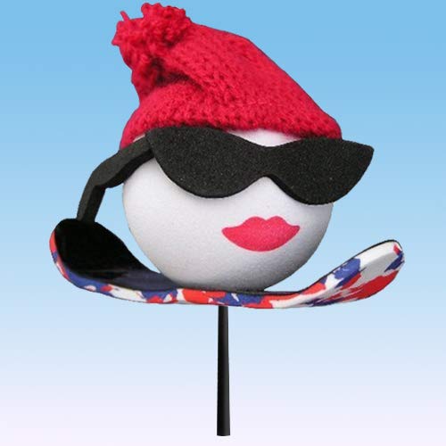 Cooltoppers Snow Bunny Snowboarder Car Antenna Topper Auto Accessory