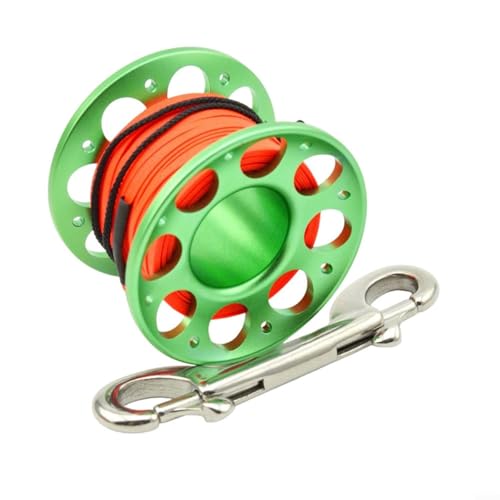 Bobine de plongée technique en aluminium T6061 vert 30m de haute précision - 7