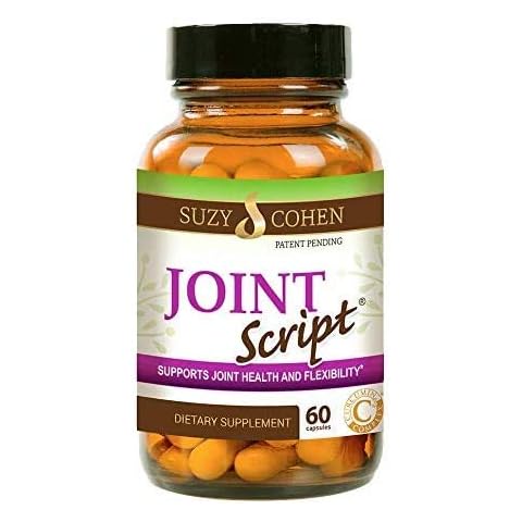 Suzy Cohen Joint Script Joint Support Supplement with Hyaluronic Acid, C3 Curcumin Turmeric Extract, MSM, Collagen Peptides, Ginger, and Boswellia for Maximum Flexibility, Tendon and Cartilage Health Cover
