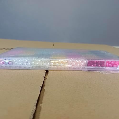 DIYDEC 28 Colors Pearl Beads for Jewelry Making, 1680pcs Round Glass Pearl Beads Plastic Imitation Dyed Faux Spacer Pearl Beads for Bracelets Necklaces Earrings Making DIY Crafts Gifts