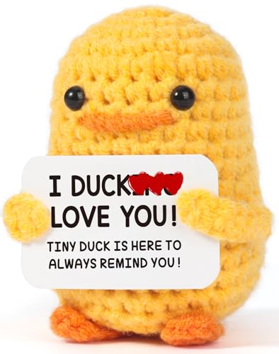 MBL Valentines Day for Him Her - Funny Valentine's Valentine Galentines Day for Women Men Girlfriend Boyfriend, Romantic Anniversary Crochet Duck, Gifts for Wife Husband Birthday Wedding Engagement