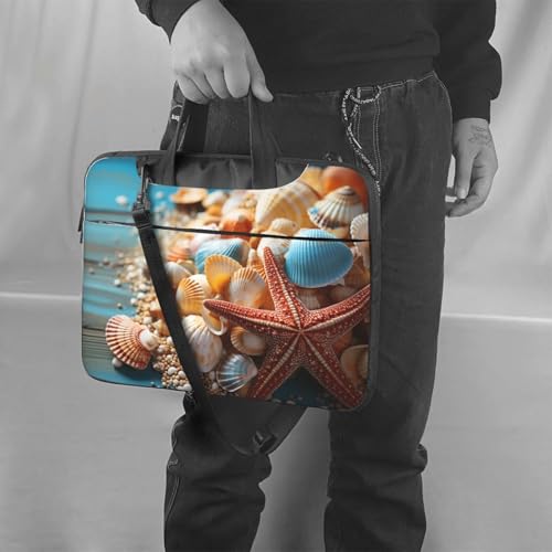 Maletín para portátil con conchas y estrella de mar 15.6" miniatura 2