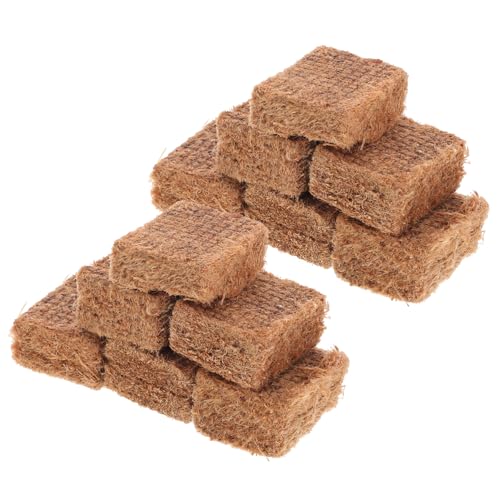 Toyvian 10 Cubetti Accendifuoco per Barbecue in Carbonella Blocchi Leggeri e Compatti per Bracieri Accensione Rapida e Duratura per Bbq all