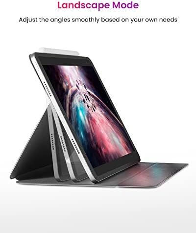 tomtoc Smart Folio Cover for 11-inch iPad Pro 4/3/2/1 M2&M1, 10.9-inch New iPad Air 5th Gen 2022, Ultra-Slim Lightweight Magnetic Protective Shell Stand Case Multi-Viewing Angles Auto Wake/Sleep Black