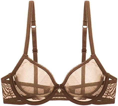 YANDW Sexy Sheer See Through Bra for Women Unlined Mesh Non Padded Bralette