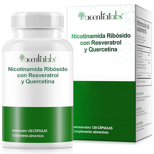Nicotinamida Ribósido con Resveratrol y Quercetina – 120 Cápsulas – Complemento Alimenticio