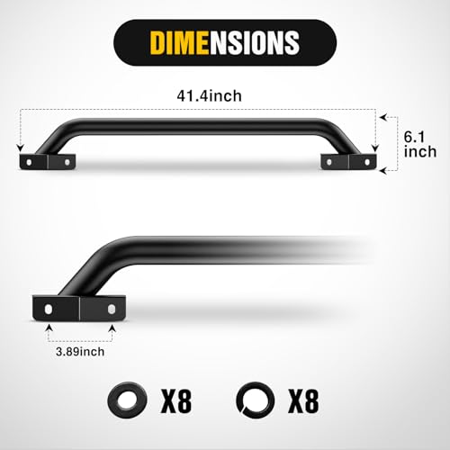 Image of Nilight Grille Guard for Ford Bronco 2021-2025 modular steel Bumper, Heavy Duty Front Bumper Protector Bull Bar, Matte Black Bolt-On Skid Plate for Off-Road (Not fit Sport Raptor platic bumper)