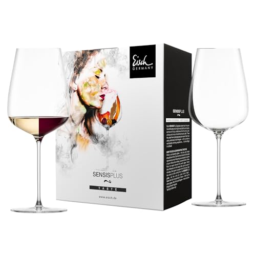 EISCH Weingläser kraftvoll & reichhaltig Essenca Sensisplus - 2-er Set - filigrane Universal Kristallgläser - auch nutzbar für Champagner & Portwein - 740 ml
