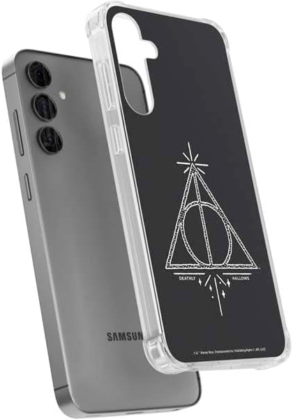 Skinit Clear Phone Case Compatible with Galaxy S24 Plus - Officially Licensed Wizarding Worlds Harry Potter Deathly Hallows Symbol Design