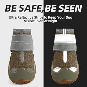 Dog Shoes for Large Dogs, Medium Dog Boots & Paw Protectors for Hardwood Floors, Outdoor Dog Booties for Hot Pavement Winter Snow Hiking, Breathable Dog Shoes with Reflective Strips Size 3 Dog Shoes for Large Dogs, Medium Dog Boots & Paw Protectors for Hardwood Floors, Outdoor Dog Booties for Hot Pavement Winter Snow Hiking, Breathable Dog Shoes with Reflective Strips Size 3