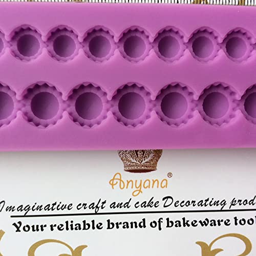 Anyana Bead Jewel Pearl Chain Rope Stone Border Mould Cake Fondant Impression Gum Paste Mold For Sugar Paste Gumpaste Cupcake Decorating Topper Decoration Sugarcraft Sugar Biscuit Decor #TOP5