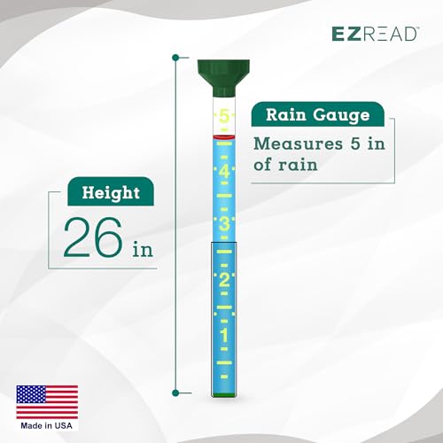 Headwind EZRead 26” Giant Professional Outdoor rain Gauge, USA Made Heavy Duty All Weather Freeze Proof mountable with Float, Hunter Green (820-0019) - Thumbnail 3