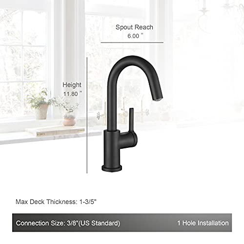 Aguastella A1010Mb Matte Black Bar Faucet And Asf026Mb Matte Black Built In Soap Dispenser Combination #TOP4