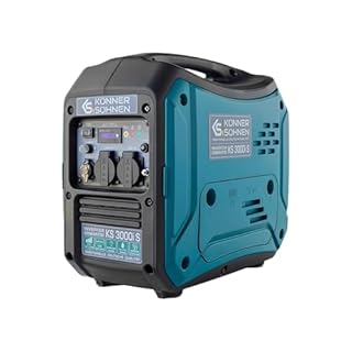 K&S Könner&Söhnen Inverter generator KS 3000i S 3000W mit 3,3 kW Maximalleistung, stromerzeuger mit Eco-Mode, inverter notstromaggregat reine Sinuswelle, benzin Inverter generator mit LED-Anzeigen