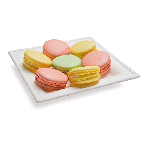 Restaurantware Pulp Tek 6.3 Inch Eco-Friendly Plates, 100 Small Compostable Plates - Made From Sugarcane Fibers, Heavy-Duty, White Bagasse Biodegradable Plates, For Appetizers Or Desserts, Square #TOP5