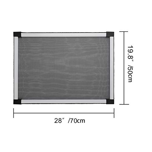 FLYZZZ Adjustable Window Screen Horizontal (19.68"H x 28"-52"W) 1 Pack Expandable Window Screen Large Replacement Window Screen for Home - Thumbnail 6