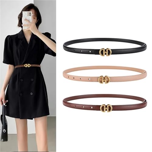 Women Leather Thin Belt Decorative Suit Summer Dress Belt2