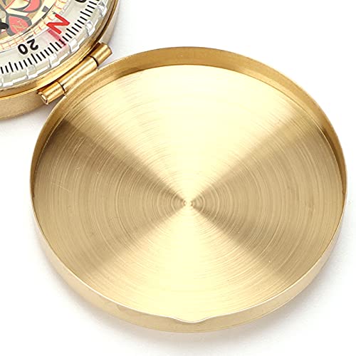 Brújula Rotativa Luminosa de Cobre para Camping miniatura 6