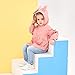 famuka Baby Girls Hooded Jacket Floral Pattern Coat Rabbit Style Windbreaker for Spring/Autumn (as1, age, 2_years, Pink 2)
