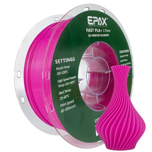 Image of EPAX High Speed PLA+ 3D Printer Filament, Fast PLA 3D Printing Filament, 1.75mm, Dimensional Accuracy + /- 0.03 mm, 1KG Spool (Magenta)