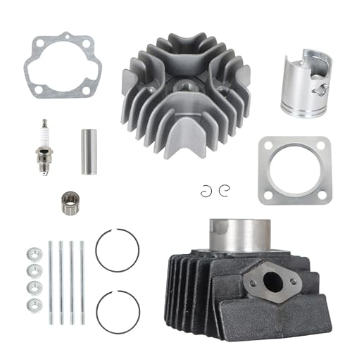 Silscvtt Piston Rings Cylinder Gasket Top Kit Replacement for Suzuki Quadmaster 2002-2005 Lt-A 50 LT 50