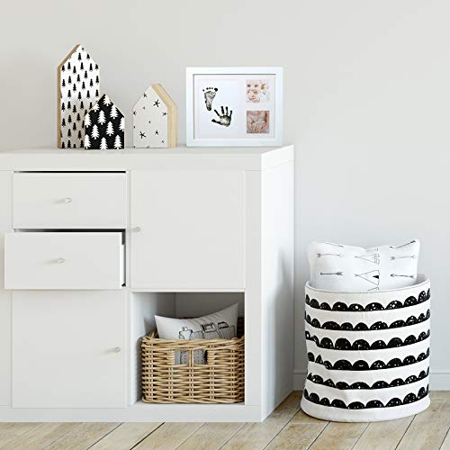 Outus 18 Stück Tintenlose Baby Stempelkissen Set Handabdruck und Fußabdruck Kits Sichere Stempelkissen mit 12 Abdruckkarten Saubere Hund Pfotenabdruck Stempel Set für Familie Baby Shower (S)
