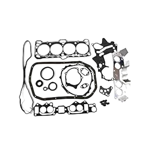 ATATQR 1SET Engine Overhaul Gasket Kit Compatible for Mitsubishi Clark CMP15 18 20 LPG GC 4G63 4G63T Engine 8 valves